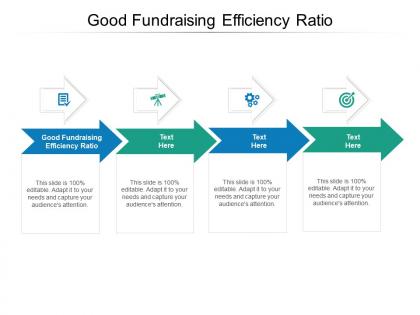 Good fundraising efficiency ratio ppt powerpoint presentation inspiration layout cpb