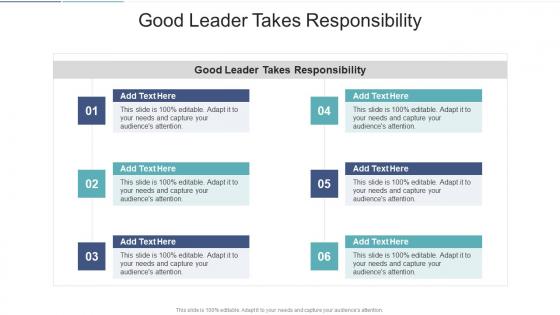 Good Leader Takes Responsibility In Powerpoint And Google Slides Cpb