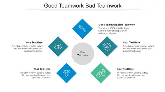 Good teamwork bad teamwork ppt powerpoint presentation icon files cpb