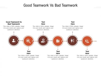 Good teamwork vs bad teamwork ppt powerpoint presentation slides skills cpb