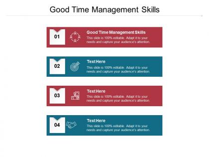 Good time management skills ppt powerpoint presentation gallery graphic images cpb