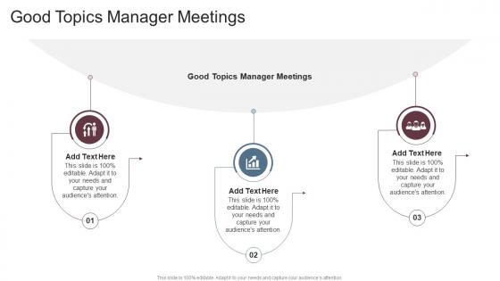 Good Topics Manager Meetings In Powerpoint And Google Slides Cpb