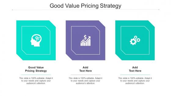 Good Value Pricing Strategy Ppt Powerpoint Presentation Styles Images Cpb