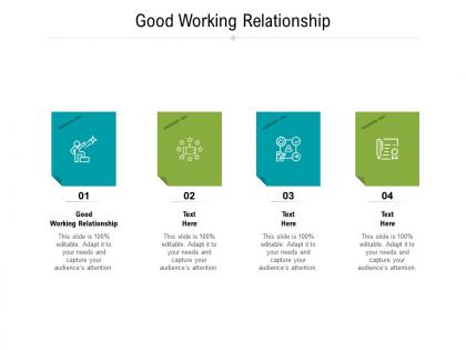 Good working relationship ppt powerpoint presentation show microsoft cpb