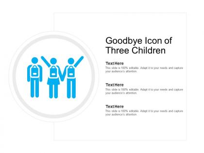 Goodbye icon of three children