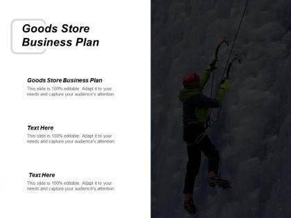 Goods store business plan ppt powerpoint presentation gallery show cpb