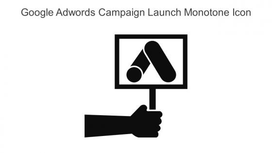 Google Adwords Campaign Launch Monotone Icon In Powerpoint Pptx Png And Editable Eps Format