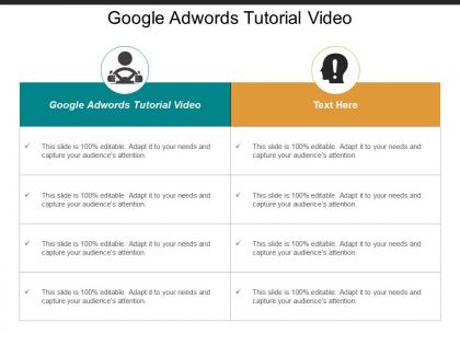 Google adwords tutorial video ppt powerpoint presentation portfolio inspiration cpb