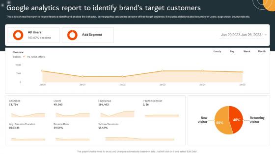 Google Analytics Report To Identify Brands Target Customers Data Driven Marketing Campaign MKT SS V