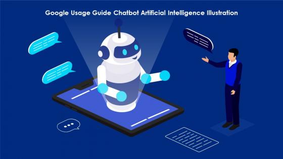 Google Usage Guide Chatbot Artificial Intelligence Illustration