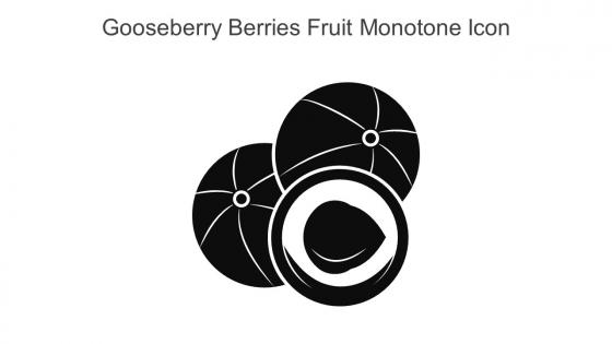 Gooseberry Berries Fruit Monotone Icon In Powerpoint Pptx Png And Editable Eps Format