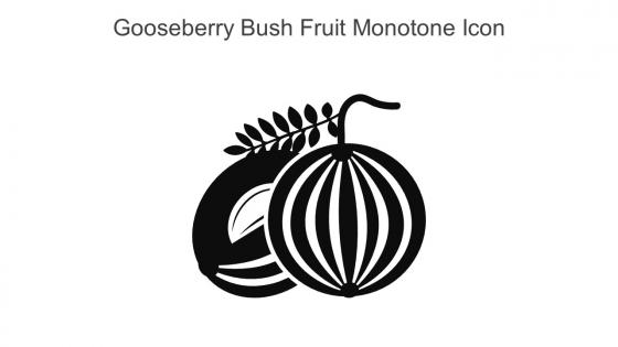 Gooseberry Bush Fruit Monotone Icon In Powerpoint Pptx Png And Editable Eps Format