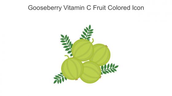 Gooseberry Vitamin C Fruit Colored Icon In Powerpoint Pptx Png And Editable Eps Format