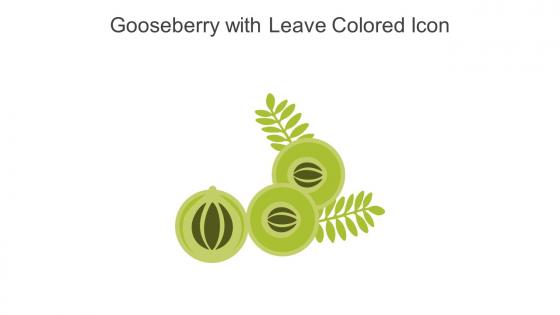 Gooseberry With Leave Colored Icon In Powerpoint Pptx Png And Editable Eps Format