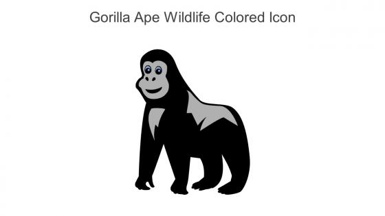 Gorilla Ape Wildlife Colored Icon In Powerpoint Pptx Png And Editable Eps Format
