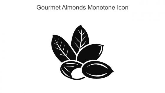 Gourmet Almonds Monotone Icon In Powerpoint Pptx Png And Editable Eps Format
