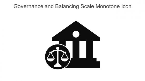 Governance And Balancing Scale Monotone Icon In Powerpoint Pptx Png And Editable Eps Format