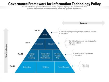 Governance framework for information technology policy