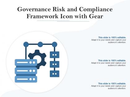 Governance risk and compliance framework icon with gear