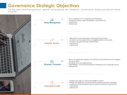 Governance strategic objectives business processes ppt powerpoint presentation visuals