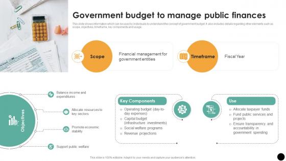 Government Budget To Manage Public Finances Budgeting Process For Financial Wellness Fin SS