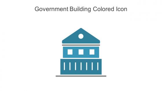 Government Building Colored Icon In Powerpoint Pptx Png And Editable Eps Format