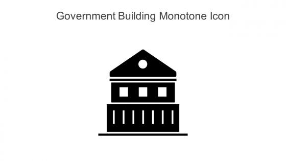 Government Building Monotone Icon In Powerpoint Pptx Png And Editable Eps Format