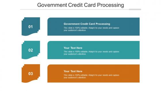 Government Credit Card Processing Ppt Powerpoint Presentation Portfolio Gridlines Cpb