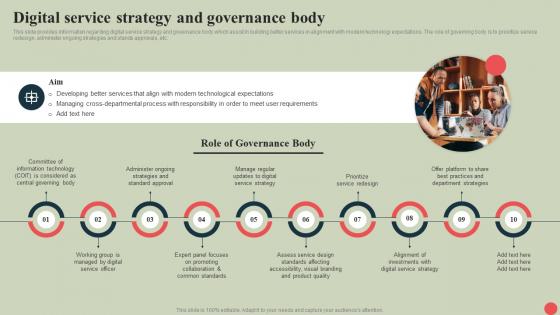 Government Digital Services Digital Service Strategy And Governance Body