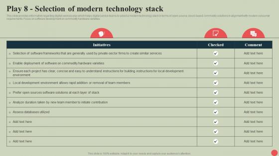 Government Digital Services Play 8 Selection Of Modern Technology Stack
