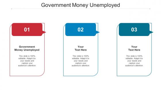 Government Money Unemployed Ppt Powerpoint Presentation Show Layout Cpb