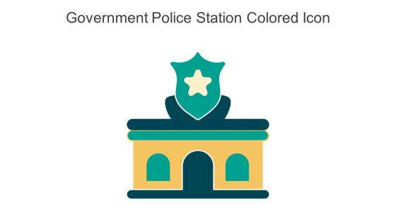 Government Police Station Colored Icon In Powerpoint Pptx Png And Editable Eps Format