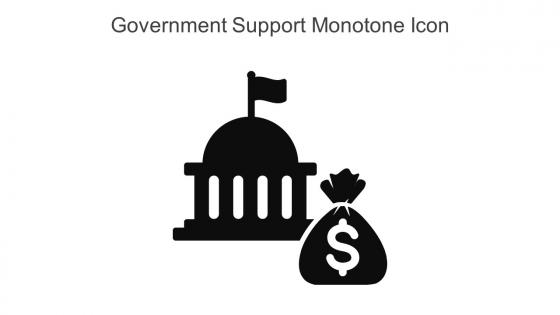 Government Support Monotone Icon In Powerpoint Pptx Png And Editable Eps Format