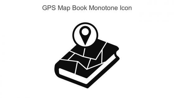 GPS Map Book Monotone Icon In Powerpoint Pptx Png And Editable Eps Format