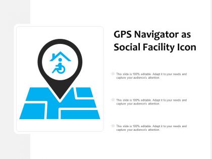 Gps navigator as social facility icon