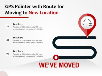 Gps pointer with route for moving to new location
