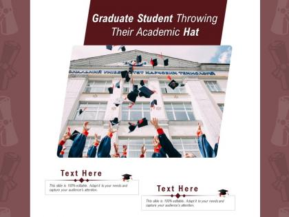 Graduate student throwing their academic hat