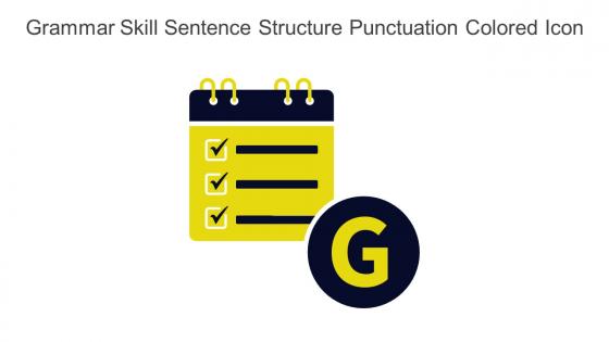 Grammar Skill Sentence Structure Punctuation Colored Icon In Powerpoint Pptx Png And Editable Eps Format