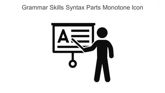 Grammar Skills Syntax Parts Monotone Icon In Powerpoint Pptx Png And Editable Eps Format
