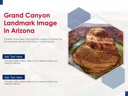 Grand canyon landmark image in arizona powerpoint presentation ppt template