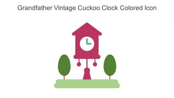 Grandfather Vintage Cuckoo Clock Colored Icon In Powerpoint Pptx Png And Editable Eps Format
