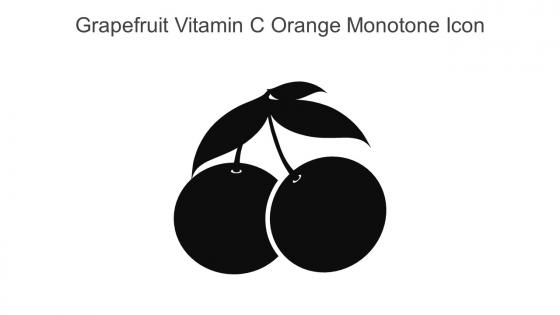 Grapefruit Vitamin C Orange Monotone Icon In Powerpoint Pptx Png And Editable Eps Format