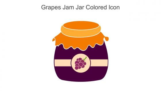 Grapes Jam Jar Colored Icon In Powerpoint Pptx Png And Editable Eps Format
