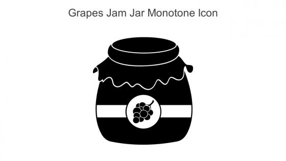 Grapes Jam Jar Monotone Icon In Powerpoint Pptx Png And Editable Eps Format