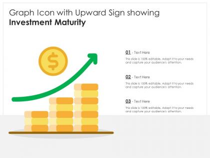 Graph icon with upward sign showing investment maturity