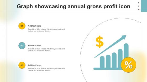 Graph Showcasing Annual Gross Profit Icon