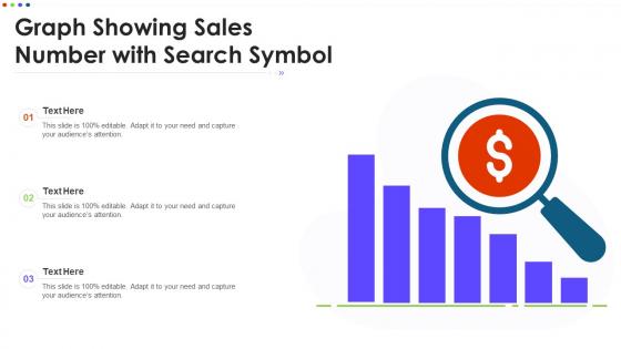 Graph Showing Sales Number With Search Symbol