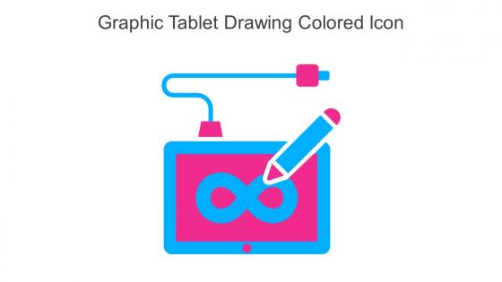 Graphic Tablet Drawing Colored Icon In Powerpoint Pptx Png And Editable Eps Format