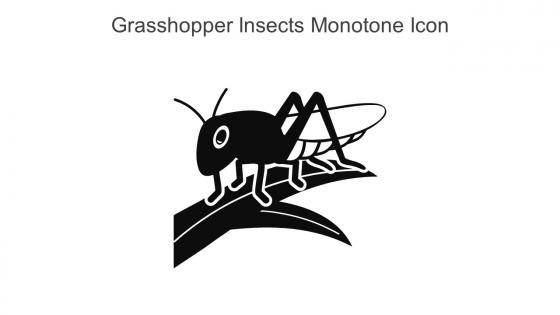 Grasshopper Insects Monotone Icon In Powerpoint Pptx Png And Editable Eps Format