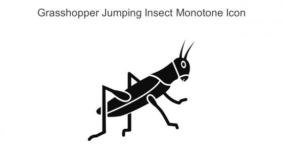 Grasshopper Jumping Insect Monotone Icon In Powerpoint Pptx Png And Editable Eps Format